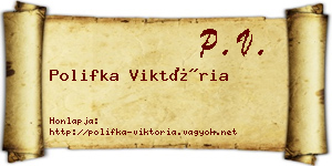 Polifka Viktória névjegykártya